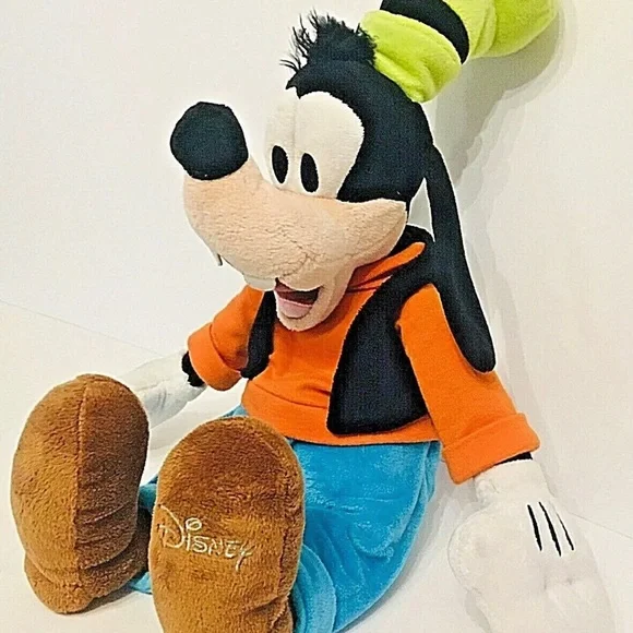 Disney Store Goofy Plush Stuffed Toy Classic Outfit Character Doll Hat 18” - Picture 5 of 16